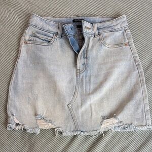 Wild Fable Light Blue Frayed Mini Skirt